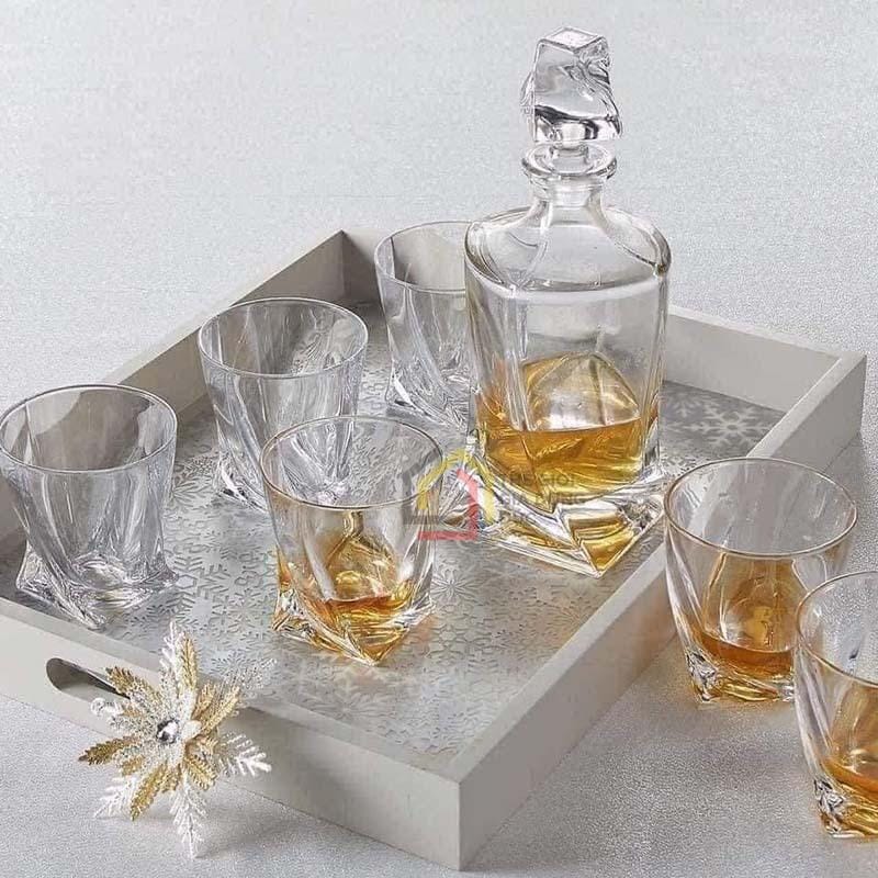 bo-binh-ruou-770ml-6-coc-pha-le-bohemia-quadro-340ml-6 Bộ bình rượu 770ml + 6 cốc pha lê Bohemia Quadro 340ml