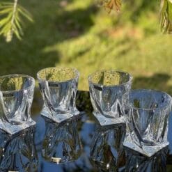 Bộ bình rượu 770ml + 6 cốc pha lê Bohemia Quadro 340ml