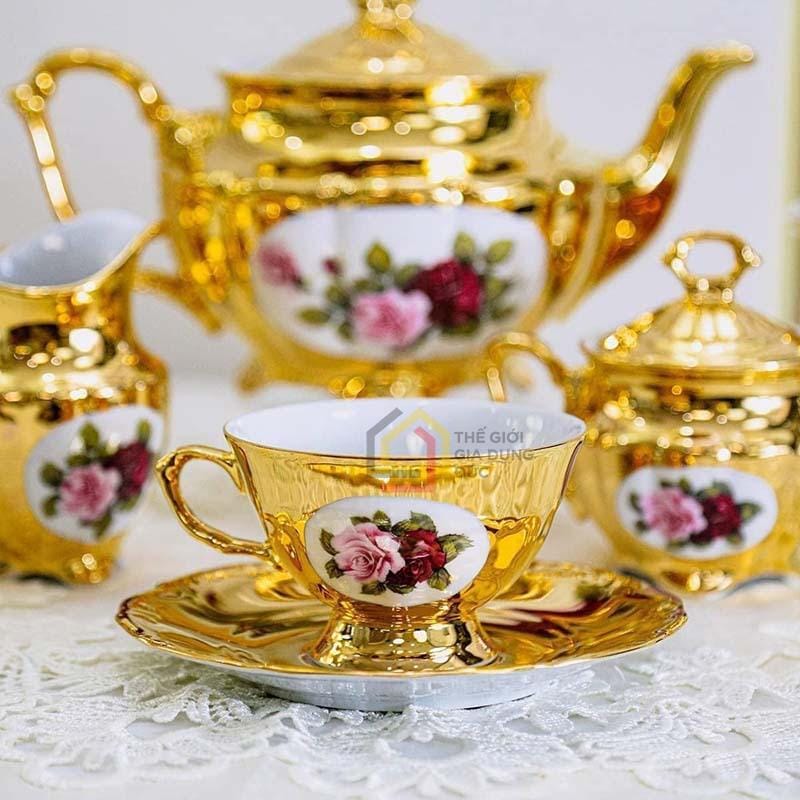bo-tra-su-ma-vang-men-ngoc-trai-tiep-khac-bc126-1 Bộ trà sứ mạ vàng men ngọc trai Tiệp Khắc BC126