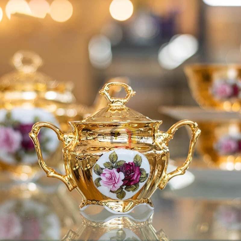 bo-tra-su-ma-vang-men-ngoc-trai-tiep-khac-bc126-4 Bộ trà sứ mạ vàng men ngọc trai Tiệp Khắc BC126