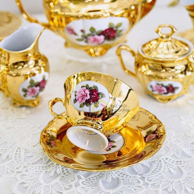 bo-tra-su-ma-vang-men-ngoc-trai-tiep-khac-bc126-7 Bộ trà sứ mạ vàng men ngọc trai Tiệp Khắc BC126