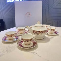 Bộ trà và kệ bánh Hoàng Gia đỏ Spedona