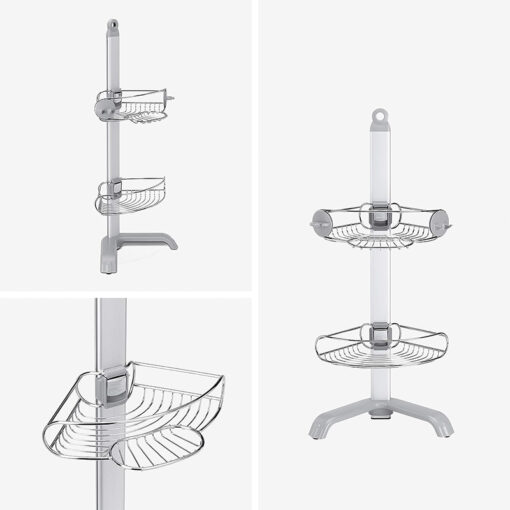 Giá treo dụng cụ nhà tắm loại chống sàn & trần Simplehuman