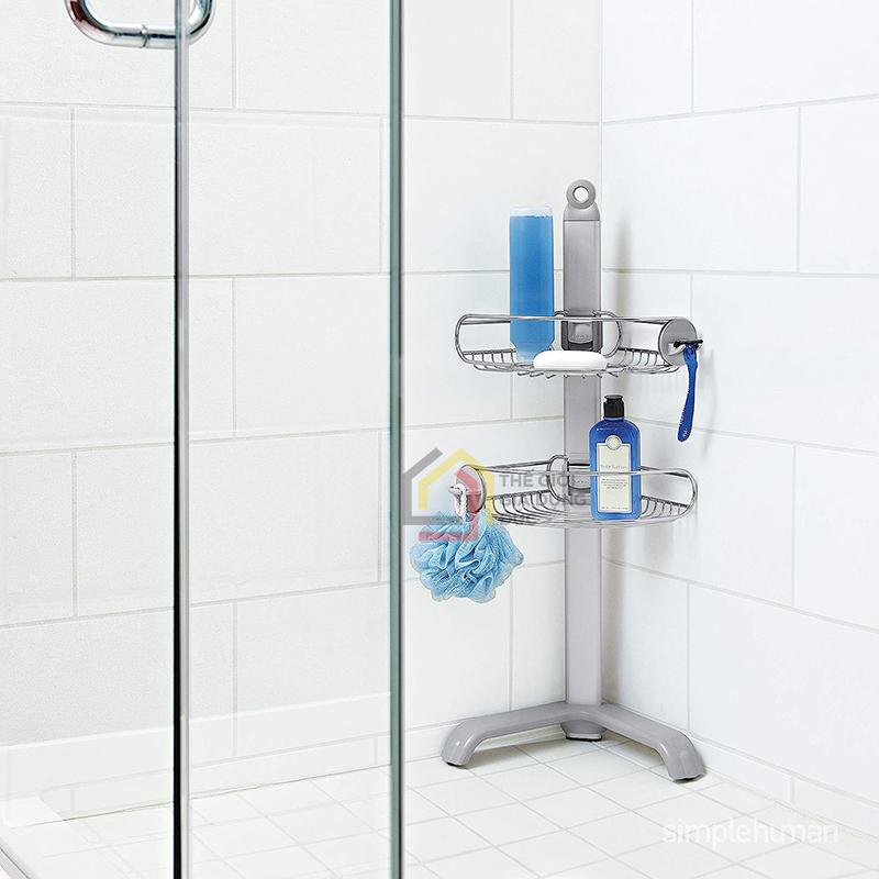 gia-treo-dung-cu-nha-tam-loai-chong-san-tran-simplehuman2 Giá treo dụng cụ nhà tắm loại chống sàn & trần Simplehuman