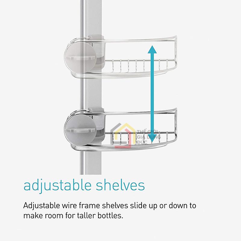 gia-treo-dung-cu-nha-tam-loai-chong-san-tran-simplehuman3 Giá treo dụng cụ nhà tắm loại chống sàn & trần Simplehuman