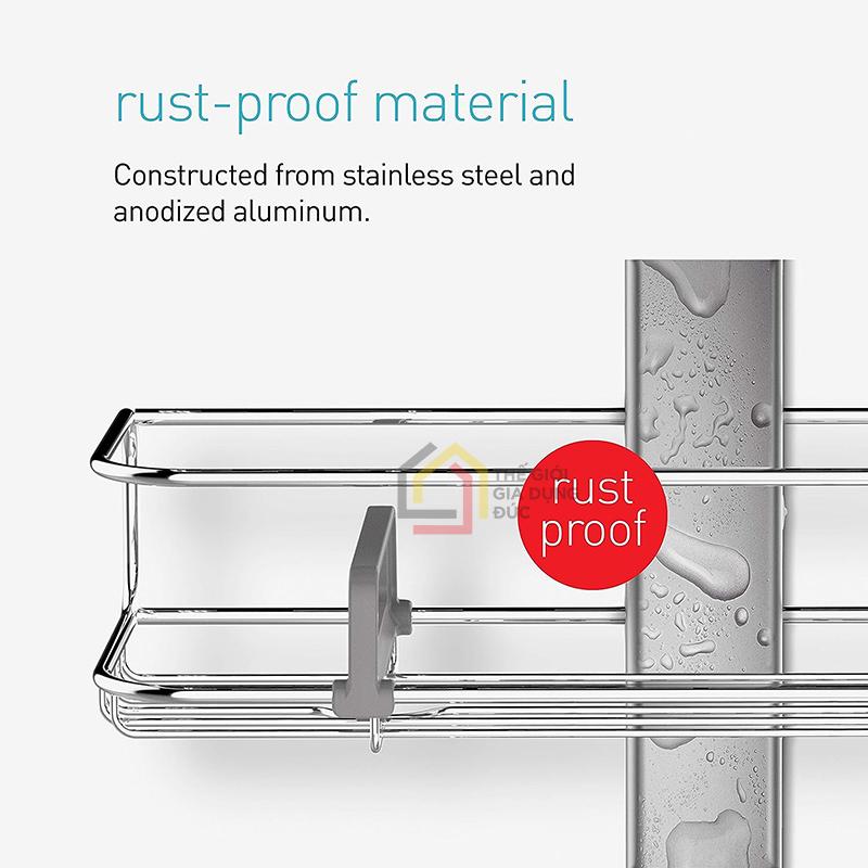 gia-treo-dung-cu-nha-tam-loai-chong-san-tran-simplehuman5 Giá treo dụng cụ nhà tắm loại chống sàn & trần Simplehuman