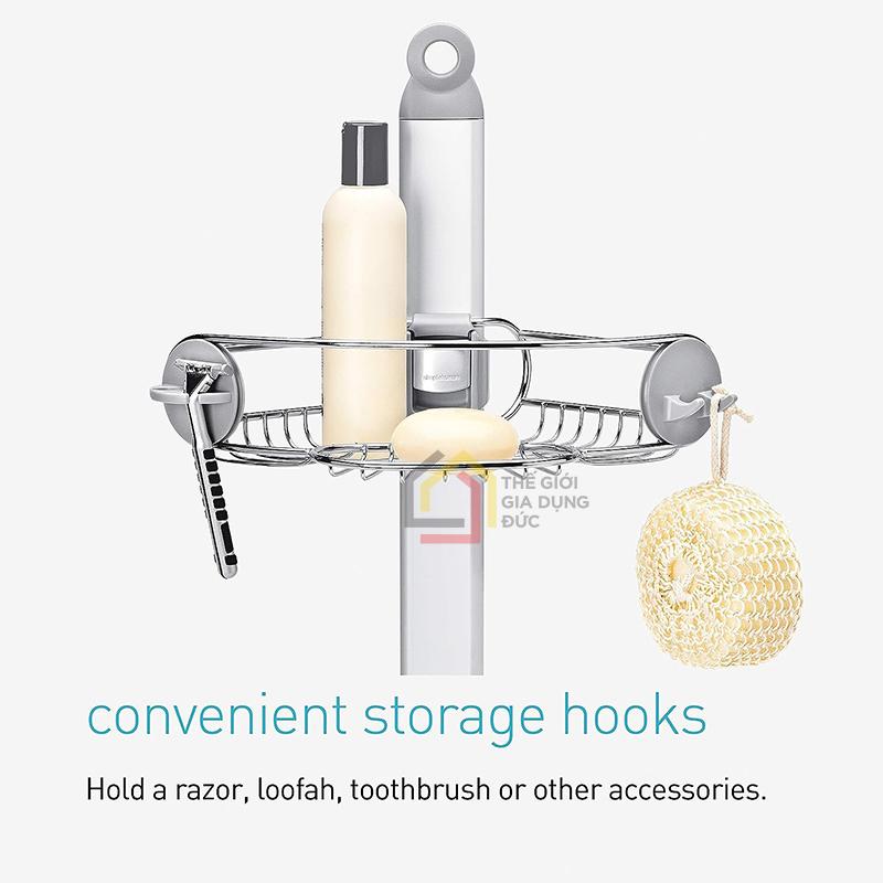 gia-treo-dung-cu-nha-tam-loai-chong-san-tran-simplehuman6 Giá treo dụng cụ nhà tắm loại chống sàn & trần Simplehuman