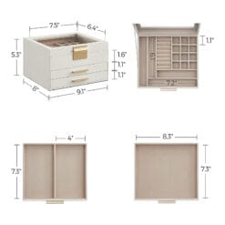 Hộp đựng trang sức, mắt kính,...có nắp kính Songmics