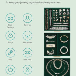 Hộp đựng trang sức, mắt kính,...có nắp kính Songmics