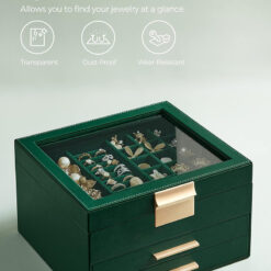 Hộp đựng trang sức, mắt kính,...có nắp kính Songmics