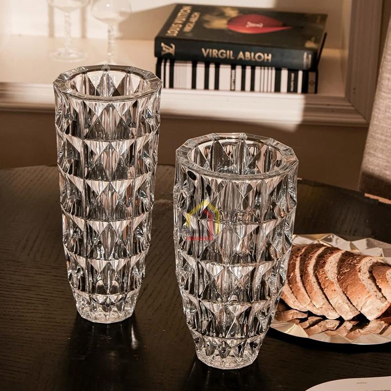 lo-hoa-bohemia-diamond (2) Lọ hoa Bohemia Diamond 33cm (Lọ trắng)