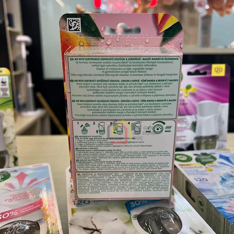 may-cam-dien-tinh-dau-thom-phong-cam-dien-airwick4 Set tinh dầu thơm phòng + máy cắm điện Airwick