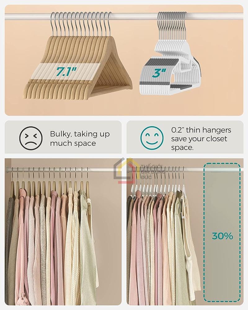 set-50-cai-mac-treo-quan-ao-songmics-xoay-360-5 Set 50 cái mắc treo quần áo Songmics xoay 360°