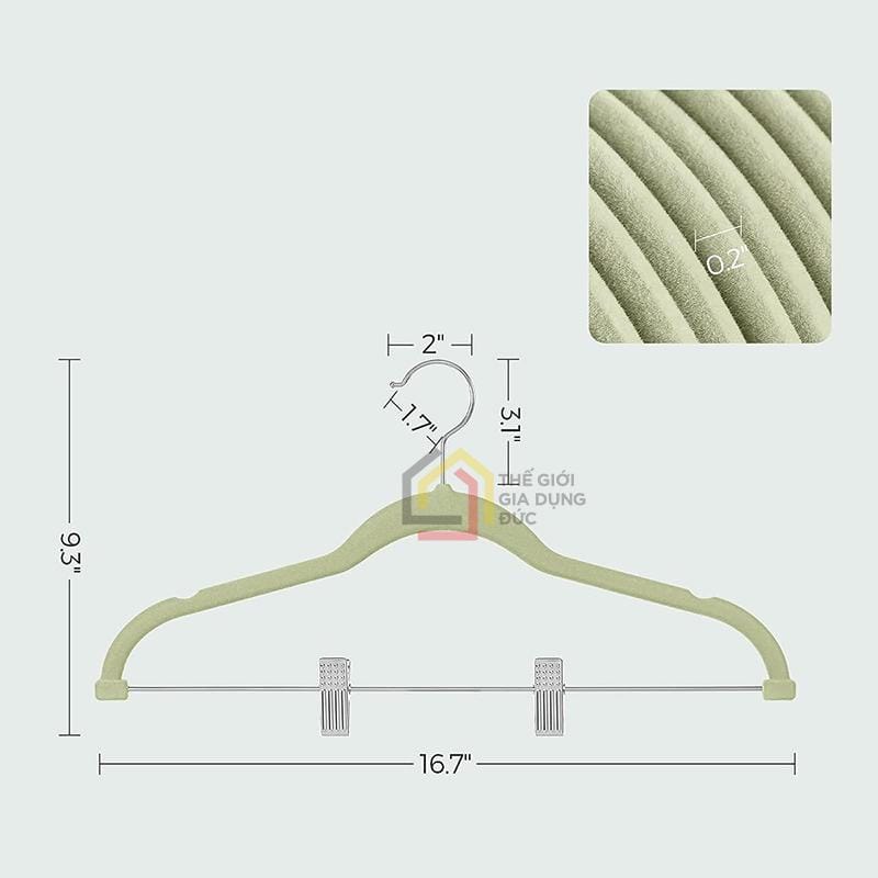 set-mac-phu-nhung-kem-kep-treo-quan-vay-songmics-30-chiec11 Set mắc phủ nhung kèm kẹp treo quần/váy Songmics 30 chiếc