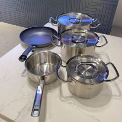 Bộ nồi Fissler Profi Original siêu cao cấp 5 món vung thép