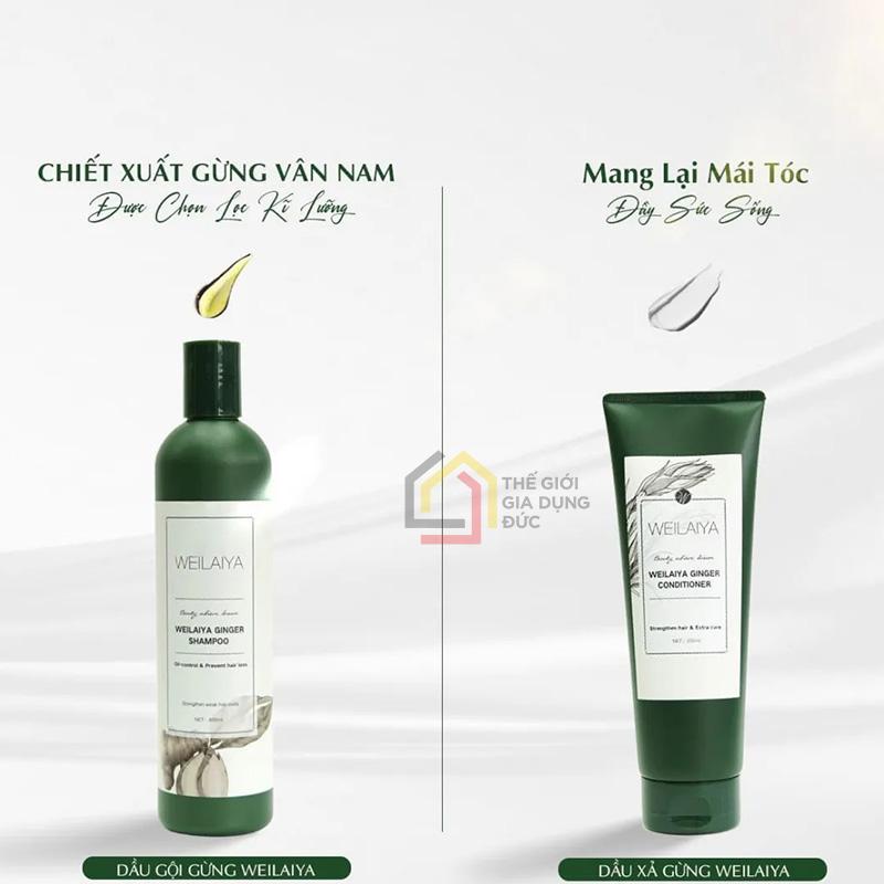 cap-dau-goi-xa-gung-weilaiya (11) Cặp dầu gội xả gừng Weilaiya