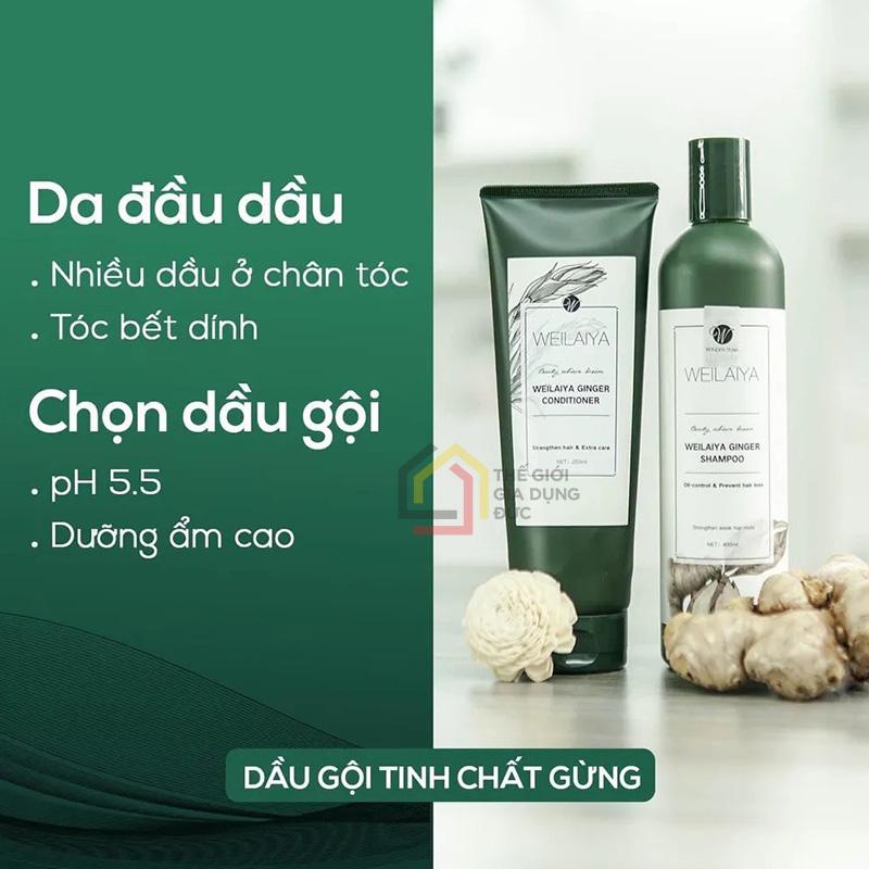 cap-dau-goi-xa-gung-weilaiya (7) Cặp dầu gội xả gừng Weilaiya