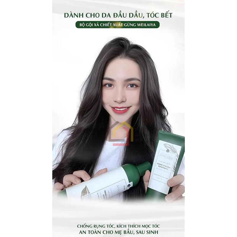 cap-dau-goi-xa-gung-weilaiya (8) Cặp dầu gội xả gừng Weilaiya