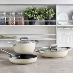 Chảo chống dính Smeg CKFF2601CRM size 26cm màu kem