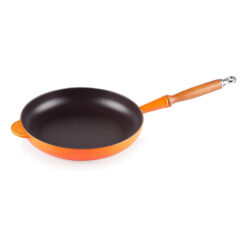 Chảo gang LeCreuset Bratpfanne m. Holzgriff 28cm Orange