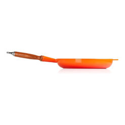 Chảo gang LeCreuset Bratpfanne m. Holzgriff 28cm Orange