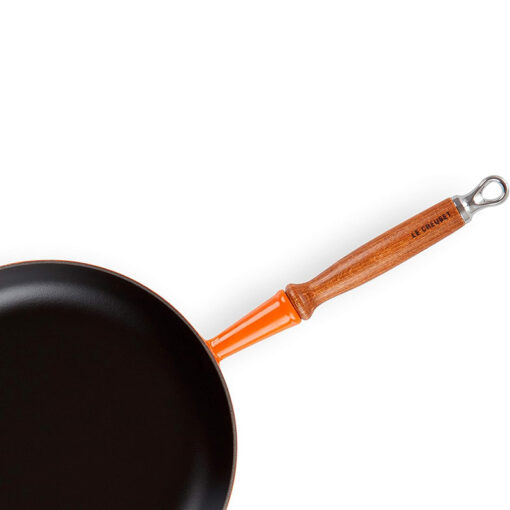 Chảo gang LeCreuset Bratpfanne m. Holzgriff 28cm Orange