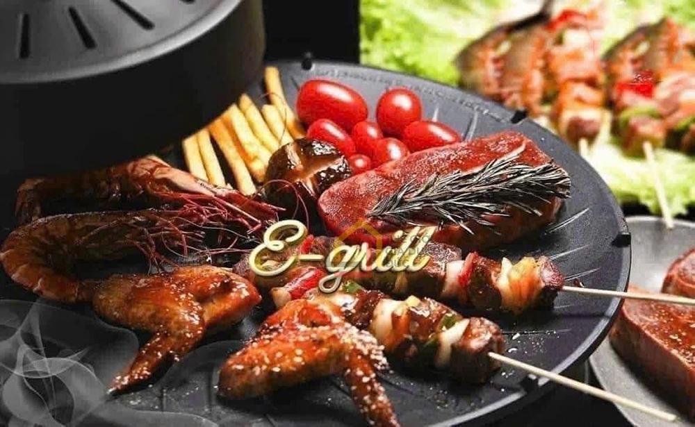 Bếp nướng quay tròn không mùi, không khói E-Grill (bản cơ)