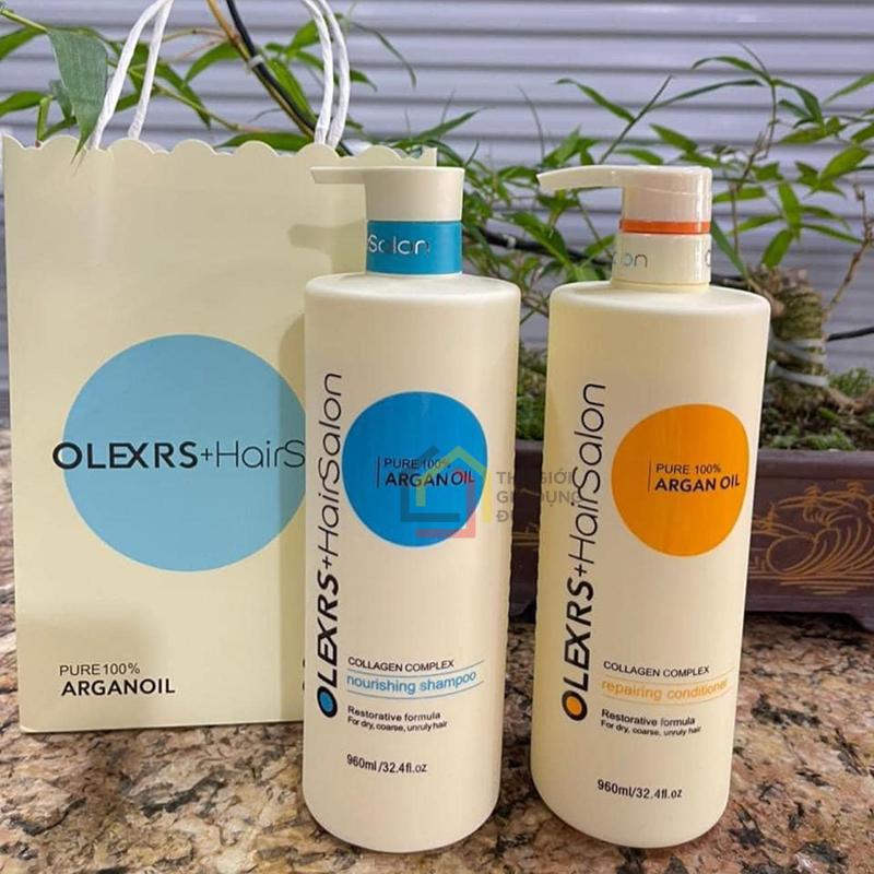 cap-dau-goi-xa-olexrs-argan-oil-collagen-hair-salon-960ml10 Dầu gội xả Olexrs cao cấp (cặp 960ml)