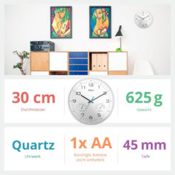 Đồng hồ treo tường Mebus size 30cm
