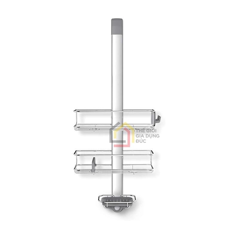 gia-de-dung-cu-nha-tam-caddy-simplehuman1 Giá để dụng cụ nhà tắm Caddy Simplehuman loại treo vách kính, không cần khoan đục