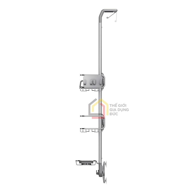 gia-de-dung-cu-nha-tam-caddy-simplehuman2 Giá để dụng cụ nhà tắm Caddy Simplehuman loại treo vách kính, không cần khoan đục