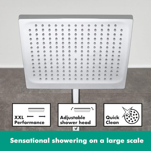 Sen cây Hansgrohe Crometta E 240 1Jet Showerpipe 3in1 (27298000 - Bát vuông)