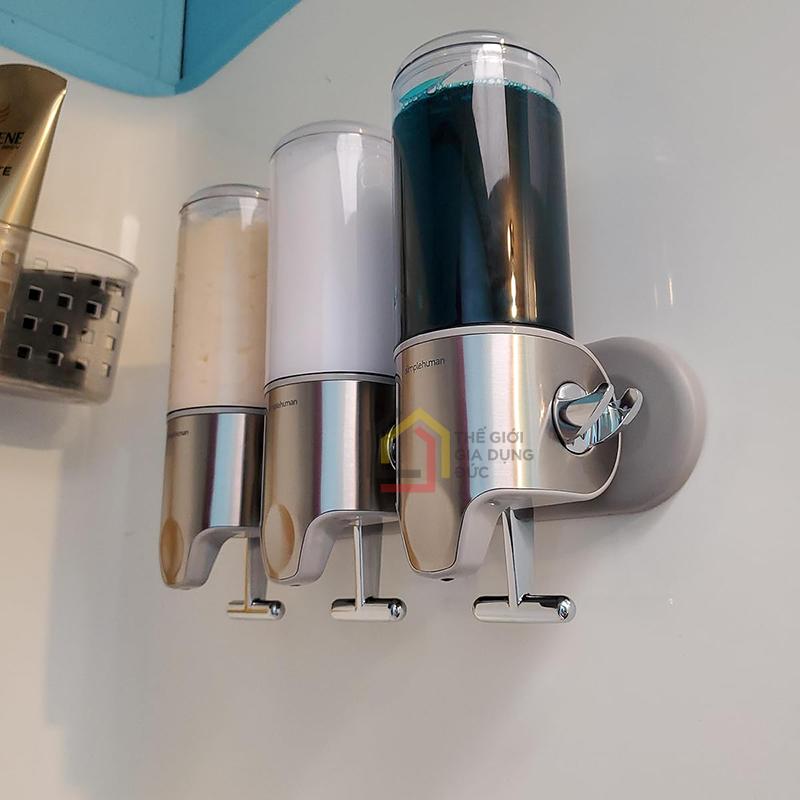 set-3-binh-dung-sua-tam-nuoc-goi-dau-simplehuman7 Set 3 bình đựng sữa tắm, nước gội đầu Simplehuman