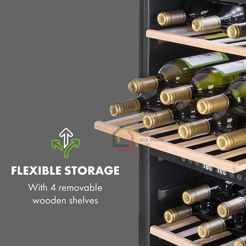 tu-ruou-klarstein-vinamour-45d-118l-7 Tủ rượu Klarstein Vinamour 45D 118L