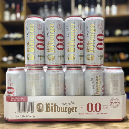 Bia lon Đức BITBURGER DRIVE 0.0% CANS thùng 24 lon 500ml