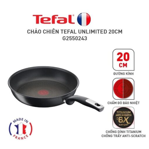 Chảo chống dính cao cấp Tefal Unlimited 22cm