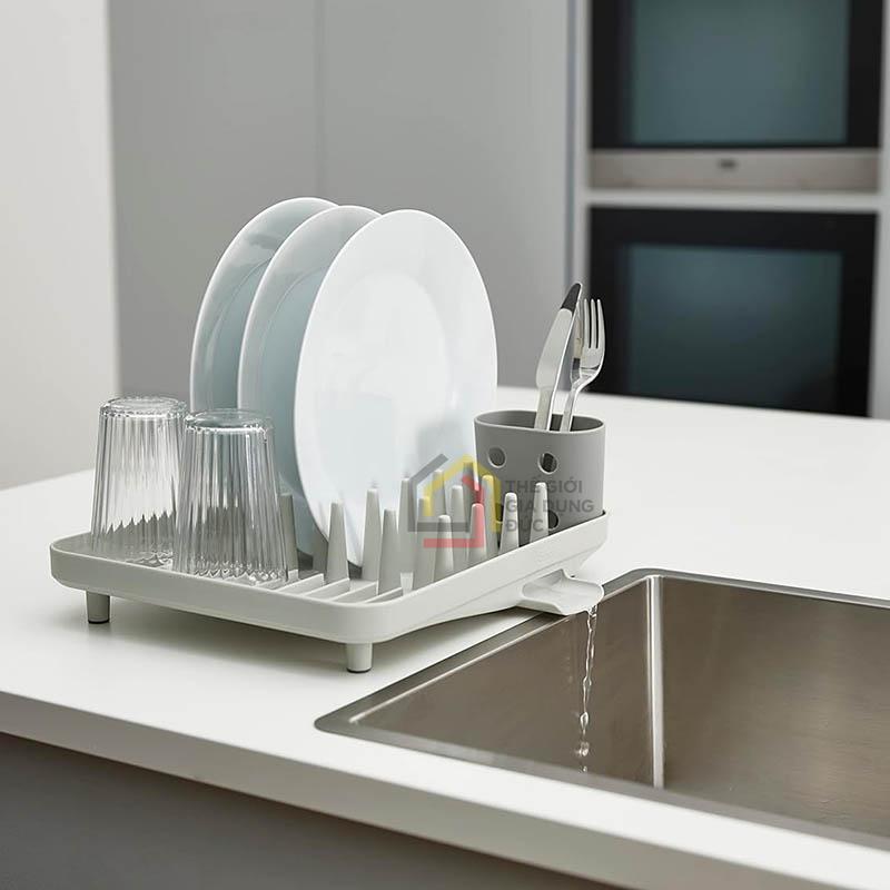 gia-up-bat-dia-joseph-joseph-85151-duo-compact-dish-rack-grey5 Giá úp bát đĩa Joseph Joseph 85151 Duo Compact Dish Rack - Grey