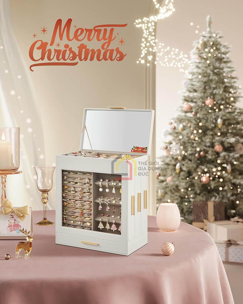 hop-dung-trang-suc-kinh-mat-songmics-5-lop-co-nap-kinh1 Hộp đựng trang sức, kính mắt Songmics 5 lớp có nắp kính