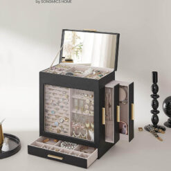 Hộp đựng trang sức, kính mắt Songmics 5 lớp có nắp kính