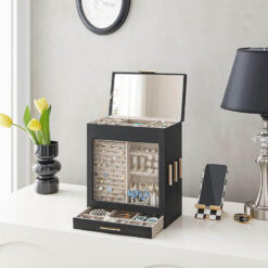 Hộp đựng trang sức, kính mắt Songmics 5 lớp có nắp kính