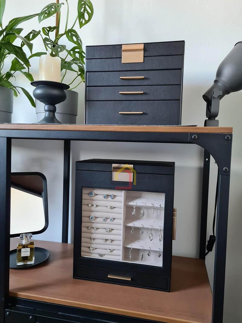 hop-dung-trang-suc-kinh-mat-songmics-5-lop-co-nap-kinh14 Hộp đựng trang sức, kính mắt Songmics 5 lớp có nắp kính