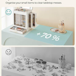 Hộp đựng trang sức, kính mắt Songmics 5 lớp có nắp kính