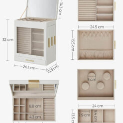 Hộp đựng trang sức, kính mắt Songmics 5 lớp có nắp kính