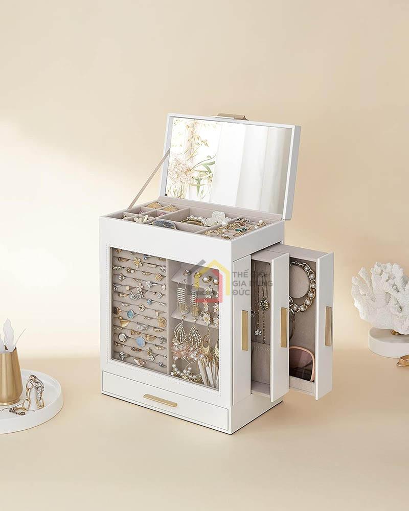 hop-dung-trang-suc-kinh-mat-songmics-5-lop-co-nap-kinh8 Hộp đựng trang sức, kính mắt Songmics 5 lớp có nắp kính