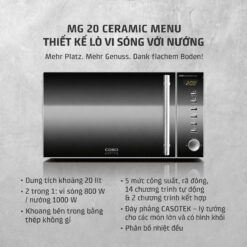 Lò vi sóng kèm nướng 2in1 CASO MG 20 Ceramic Menu