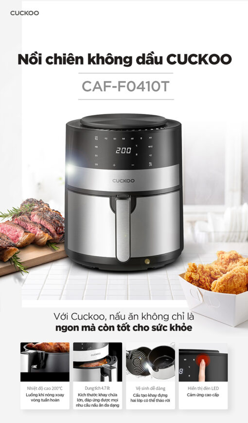 Nồi chiên không dầu Cuckoo 4,7L