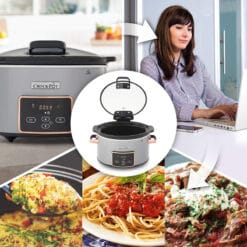 Nồi nấu chậm kỹ thuật số Crockpot CSC059X 3,5L Silver Gold