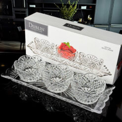 Set 3 bát pha lê kèm khay pha lê Dublin