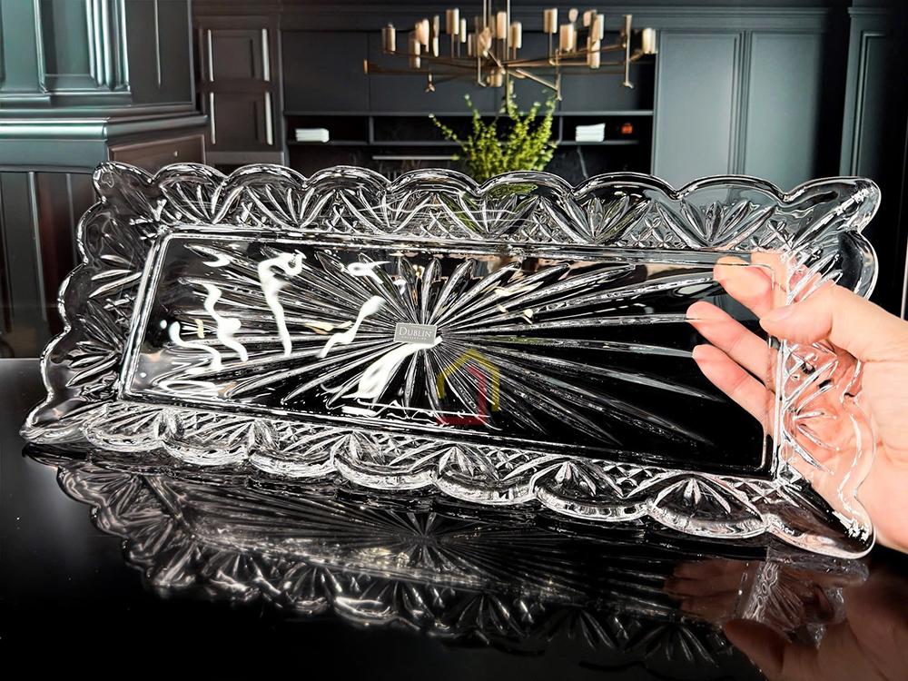 Set 3 bát pha lê kèm khay pha lê Dublin