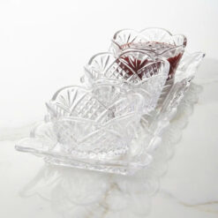 Set 3 bát pha lê kèm khay pha lê Dublin